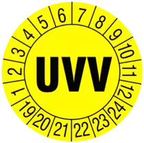 Prüfplakette UVV